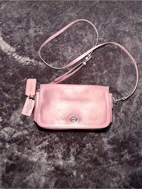 Coach Burgundy Leather Shoulder Bag